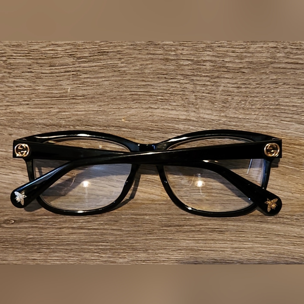 GUCCI GG0374OA Bee Collection Black Eyeglasses Frames